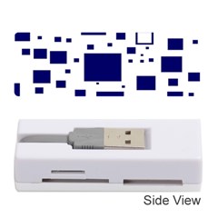 Illustrated Blue Squares Memory Card Reader (stick) 