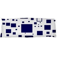 Illustrated Blue Squares Body Pillow Case Dakimakura (two Sides) by Mariart