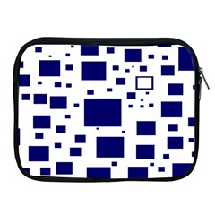 Illustrated Blue Squares Apple Ipad 2/3/4 Zipper Cases by Mariart