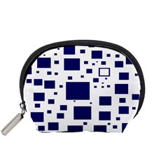 Illustrated Blue Squares Accessory Pouches (small) 