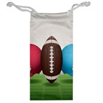 Helmet Ball Football America Sport Red Brown Blue Green Jewelry Bag Back