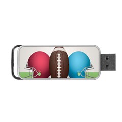 Helmet Ball Football America Sport Red Brown Blue Green Portable Usb Flash (two Sides) by Mariart