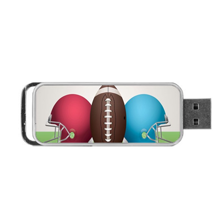 Helmet Ball Football America Sport Red Brown Blue Green Portable USB Flash (Two Sides)