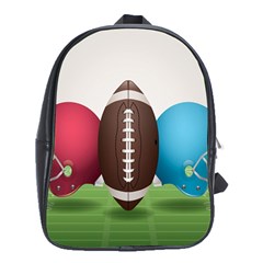 Helmet Ball Football America Sport Red Brown Blue Green School Bags (xl)  by Mariart