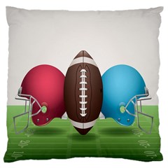 Helmet Ball Football America Sport Red Brown Blue Green Standard Flano Cushion Case (one Side) by Mariart