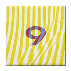 Number 9 Line Vertical Yellow Red Blue White Wae Chevron Face Towel by Mariart