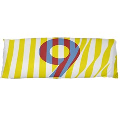 Number 9 Line Vertical Yellow Red Blue White Wae Chevron Body Pillow Case (dakimakura) by Mariart