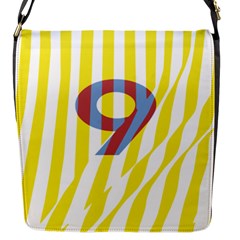 Number 9 Line Vertical Yellow Red Blue White Wae Chevron Flap Messenger Bag (s) by Mariart