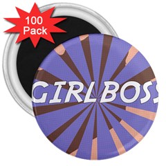 Girlboss Light Line Wave Chevron 3  Magnets (100 Pack)