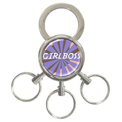 Girlboss Light Line Wave Chevron 3-ring Key Chains