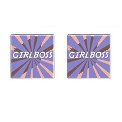 Girlboss Light Line Wave Chevron Cufflinks (square) by Mariart