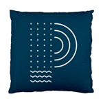 Parachute Water Blue Waves Circle White Standard Cushion Case (Two Sides) Back