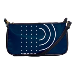 Parachute Water Blue Waves Circle White Shoulder Clutch Bags by Mariart