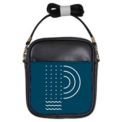 Parachute Water Blue Waves Circle White Girls Sling Bags by Mariart