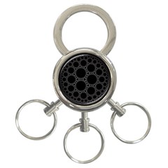 Plane Circle Round Black Hole Space 3-ring Key Chains by Mariart