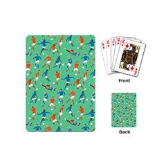 Players Football Playing Sports Dribbling Kicking Goalkeepers Playing Cards (mini) 