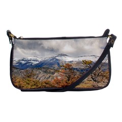 Forest And Snowy Mountains, Patagonia, Argentina Shoulder Clutch Bags by dflcprints