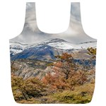 Forest And Snowy Mountains, Patagonia, Argentina Full Print Recycle Bags (L)  Front