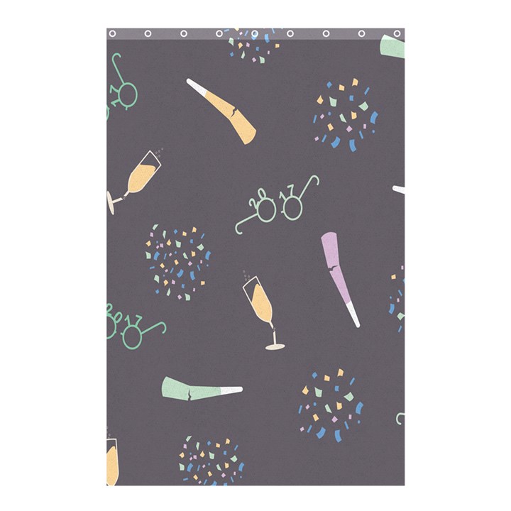 Bottle Party Glasses Shower Curtain 48  x 72  (Small) 