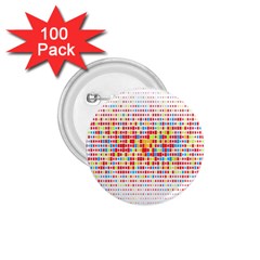 Random Sized Cube Multiple Plaid Color Rainbow 1 75  Buttons (100 Pack) 