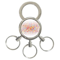 Random Sized Cube Multiple Plaid Color Rainbow 3-ring Key Chains by Mariart