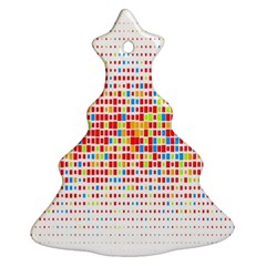 Random Sized Cube Multiple Plaid Color Rainbow Ornament (christmas Tree)  by Mariart