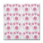 Rabbit Feet Paw Pink Foot Animals Tile Coasters Front