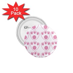 Rabbit Feet Paw Pink Foot Animals 1 75  Buttons (10 Pack)