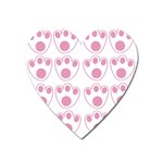 Rabbit Feet Paw Pink Foot Animals Heart Magnet Front