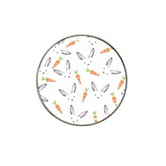 Rabbit Carrot Pattern Weft Step Face Hat Clip Ball Marker (10 Pack) by Mariart