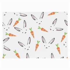 Rabbit Carrot Pattern Weft Step Face Large Glasses Cloth (2-side)