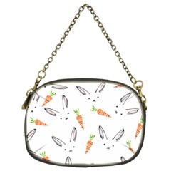 Rabbit Carrot Pattern Weft Step Face Chain Purses (two Sides) 