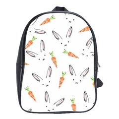 Rabbit Carrot Pattern Weft Step Face School Bags(large) 