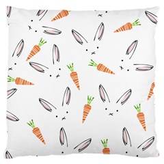 Rabbit Carrot Pattern Weft Step Face Large Cushion Case (two Sides)