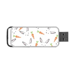 Rabbit Carrot Pattern Weft Step Face Portable Usb Flash (one Side)