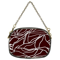 River System Line Brown White Wave Chevron Chain Purses (two Sides)  by Mariart