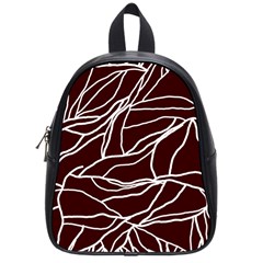 River System Line Brown White Wave Chevron School Bags (small)  by Mariart