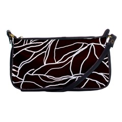 River System Line Brown White Wave Chevron Shoulder Clutch Bags by Mariart