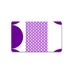 River Hyacinth Polka Circle Round Purple White Magnet (name Card) by Mariart