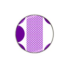 River Hyacinth Polka Circle Round Purple White Hat Clip Ball Marker (10 Pack) by Mariart