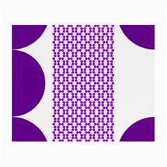 River Hyacinth Polka Circle Round Purple White Small Glasses Cloth (2-side)