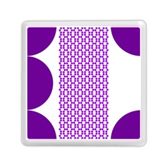 River Hyacinth Polka Circle Round Purple White Memory Card Reader (square) 