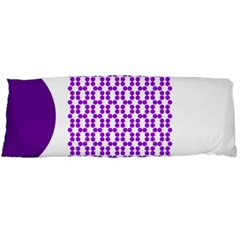 River Hyacinth Polka Circle Round Purple White Body Pillow Case (dakimakura) by Mariart