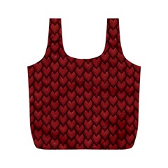 Red Snakeskin Snak Skin Animals Full Print Recycle Bags (m) 