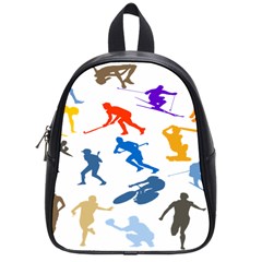 Sport Player Playing School Bags (small)  by Mariart