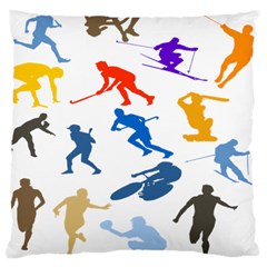 Sport Player Playing Large Cushion Case (one Side) by Mariart