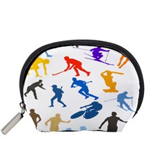 Sport Player Playing Accessory Pouches (small)  by Mariart
