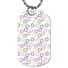 Star Space Color Rainbow Pink Purple Green Yellow Light Neons Dog Tag (two Sides)