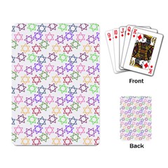 Star Space Color Rainbow Pink Purple Green Yellow Light Neons Playing Card by Mariart