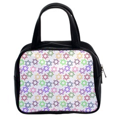 Star Space Color Rainbow Pink Purple Green Yellow Light Neons Classic Handbags (2 Sides)